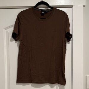Boss Men's Chocolate Brown Short Sleeve Tee